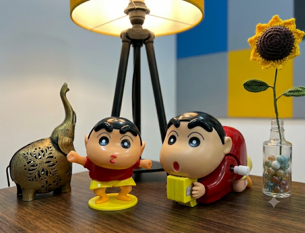 Naughty Shinchan 2-Piece Desk Toy Set