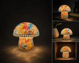 Mushroom Mosaic Lamp - Warm Honey